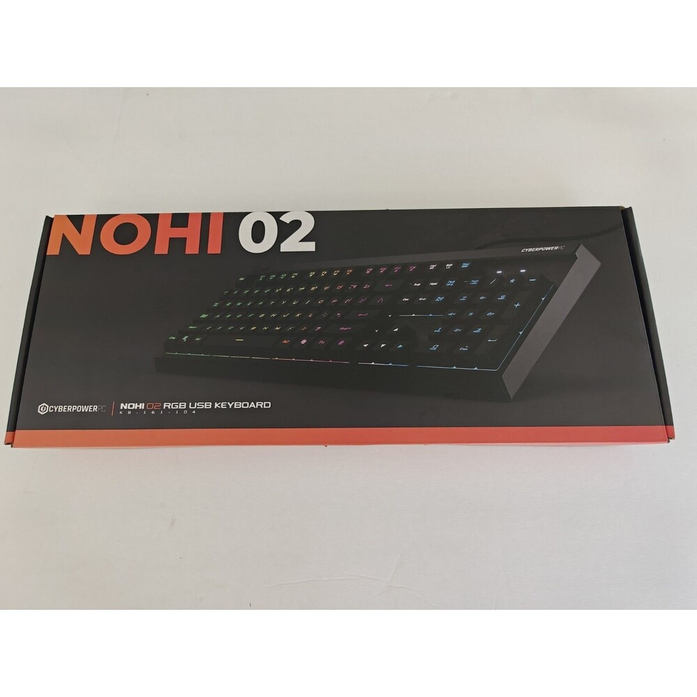 CyberPowerPC NOHI 02 RGB USB Gaming Keyboard KB-161-104 Open Box New Other